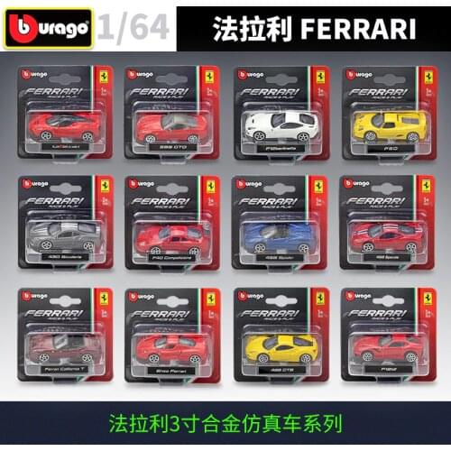 Bburago 1:64 21 styles Ferrari alloy models Car model Toy collection gift