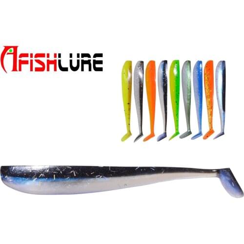6pcs set 80mm 2.7g t tail soft Fishing Lures