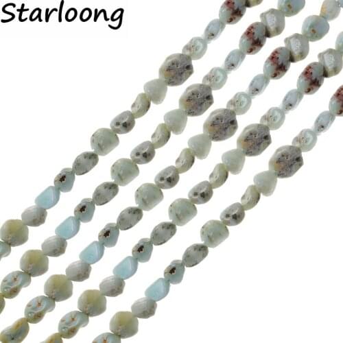 4x8x10MM Irregular Shape Freeform Chip Gravel Natural Stone Strand Bead Amazonite Stone For DIY Jewelry Making Necklace Bracelet