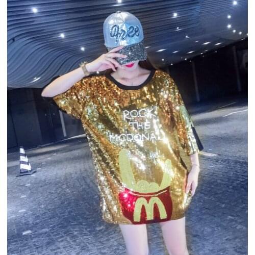 Casual Straight Geometric Short Sequined Mini Fanshion Sexy Elegant High Street Black Gold Summer Club Party Dress