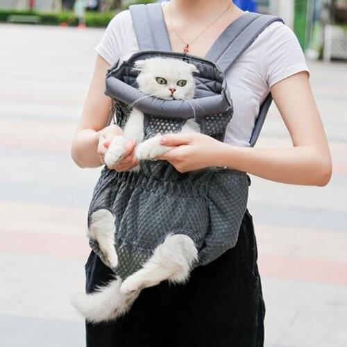 Pet Outdoor Backpacks Travel Bag Small And Medium Dogs Cats Double Shoulder Bag Front Chest Backpack Legs Out Front Carrier