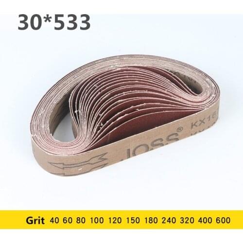 5 pcs 30*533mm Sanding Belts 533*30mm Band Screen With Grit 60 to 600 Soft Cloth For Belt Sander