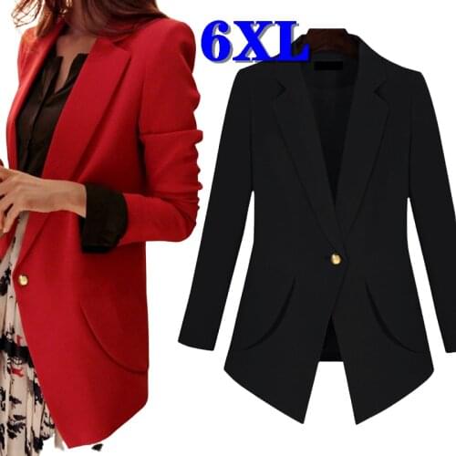 Womens jacket Blazer Women Blazers Office Lady Womens Blazer Coat Plus Size Suits Coats Jacket New Fashion Tops Free Shipping