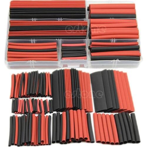 150pcs 2:1 Polyolefin Heat Shrink Tubing Tube Sleeving Wire Wrap Cable Kit Hot