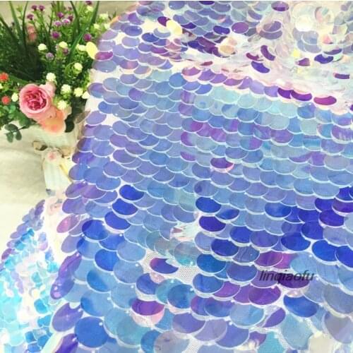 18MM encrypted magic color fish scale fabric, sequin wedding dress background clothing sequin fabric