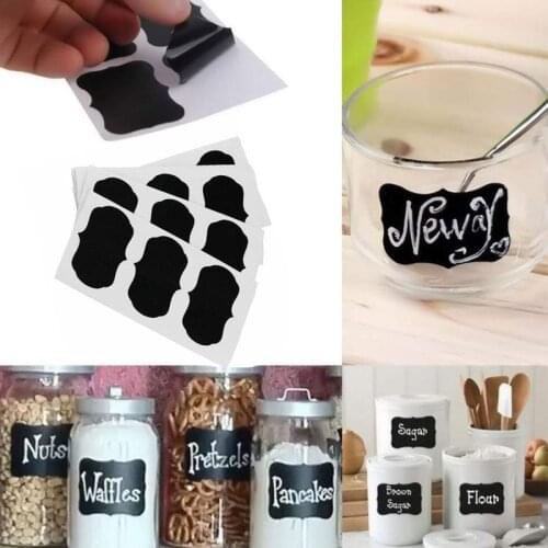 36pcs Chalkboard Label Stickers Set with Chalk Pen Food Bottle Jars Container Blackboard Cans Kitchen Gadgets Accessories