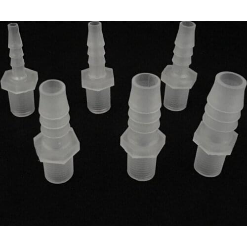 1pcs 1/4" Thread To 4.8mm-12mm Garden Watering Plastic Straight Connectors Hose Fitting Adapters