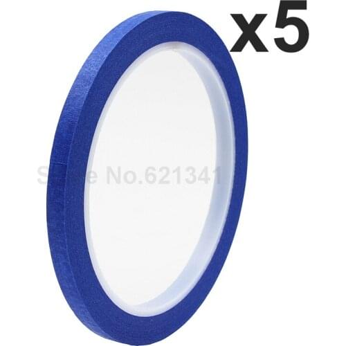 5Rolls Blue 6mm x 25m FDraping Tape Pattern Making Supplies Masking Tape & Nail Art Tape Free Shipping