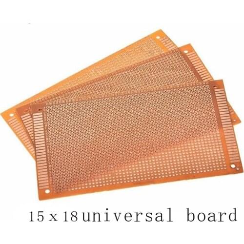 5pcs 9x15 9*15cm Single Side Prototype PCB Universal Board Experimental Bakelite Copper Plate Circuirt Board yellow