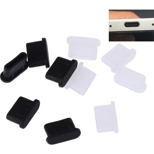 5pcs Dustproof Cover Cap Jack Charger Plug USB Type-C Port Anti-dust Plug For Mobile Phone