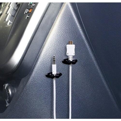 8Pcs Car Wire Cable Holder Multifunctional Tie Clip Fixer Organizer Car Charger Line Clasp High Quality Headphone Cable Clip