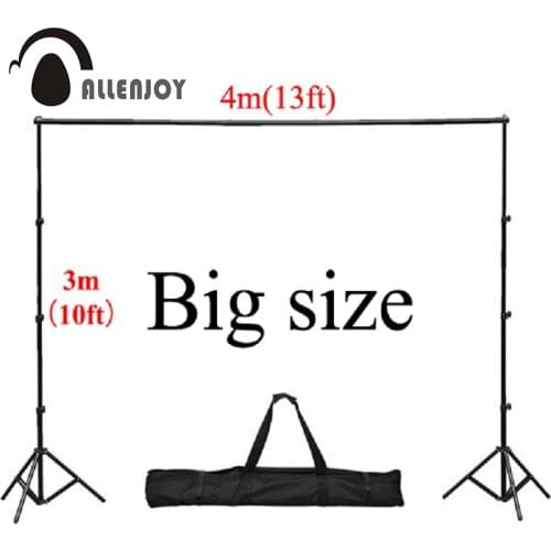 Allenjoy 4*3m / 13*10ft Professional Backdrops stand Background Support System 2 stands+4 cross bar(Each 1m)+carry bag+4 clips
