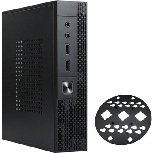 TX02 ITX Case+Back Mount Bracket HTPC Chassis Case Mini Desktop Computer Case Industrial Control ITX Enclosure