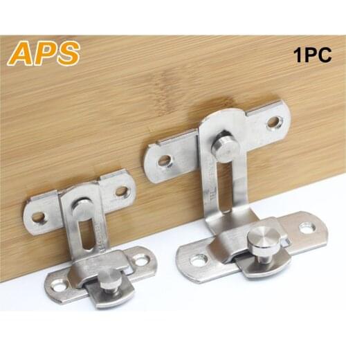 For Window Anti-theft Cabinet Fitting Hasp Latch Hotel Sliding 90 Degree Door Lock Stainless Steel Barrel Bolt Household