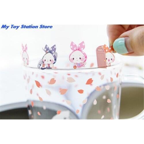 Diary Sticker Scrapbook Decoration 6 pcs/pack Lovely Scarf Animal Sticker PVC Cartoon Stickers