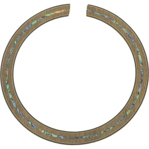Dopro Acoustic Guitar Soundhole Sapelli Rosette with Full Abalone Shell Inlay Dimenison 110*12*0.8mm