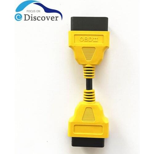 13CM OBD2 Male to Female 16 PIN Extension Cable Compatible for ELM327 OBDII extend connector 16PIN OBD Yellow adapter