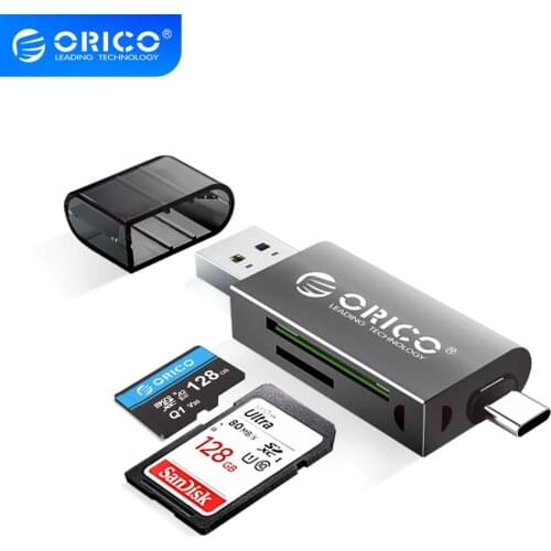 ORICO USB 3.0 SD TF Card Reader 5Gbps SuperSpeed Transmission Adapter Type C CardReader Portable Multifunction Match with OTG