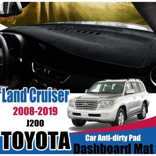 Sunshade Dashmat Carpet For Toyota Land Cruiser 200 J200 2008~2019 Anti-Slip Mat Dashboard Cover Pad Accessories 2010 2013 2018
