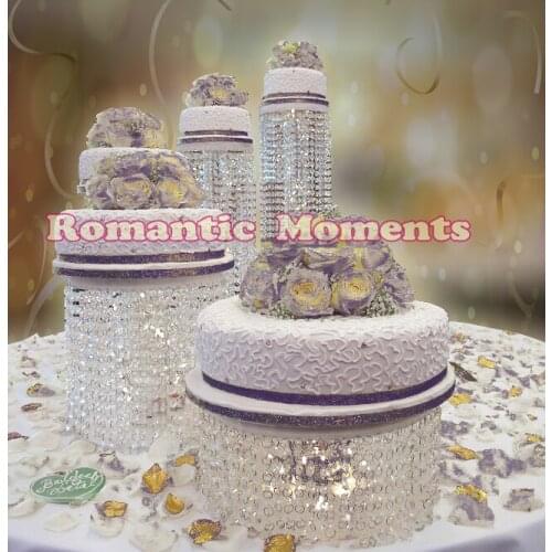 Wedding Crystal Round Cake Stand - Diameter of 20cm - Wedding Centerpiece - 5PCS/Lot - Wedding Decoration Party Props