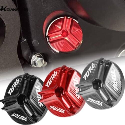Oil Filler Cap FOR YAMAHA YZFR6 1999-2016 Motorcycle Accessories Engine Oil Drain Plug Sump Nut Filter Cup Cover 2015 2016 2017