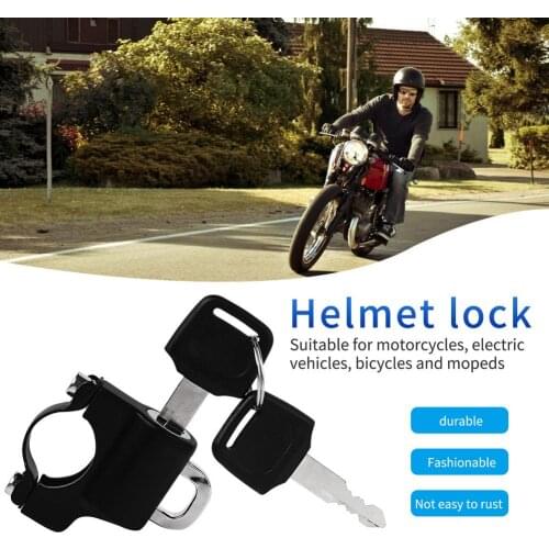 Motorcycle Metal Anti-theft Helmet Lock Security Bicycle Lock Aluminum Alloy Motorbike Handlebar Lock Motorcycle Accessories