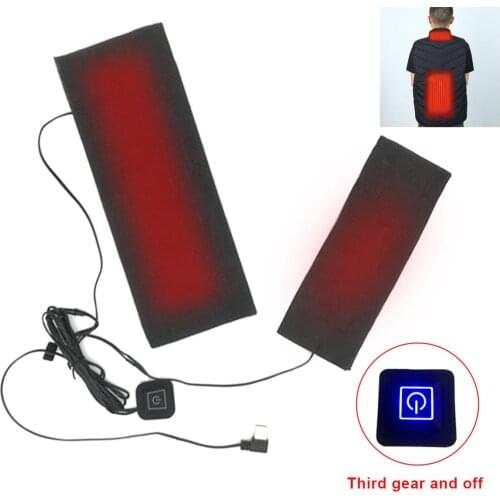 Carbon Fiber Heating Sheet Three-level Adjustable Temperature 5V Electric USB Chargingt Washable and Folding