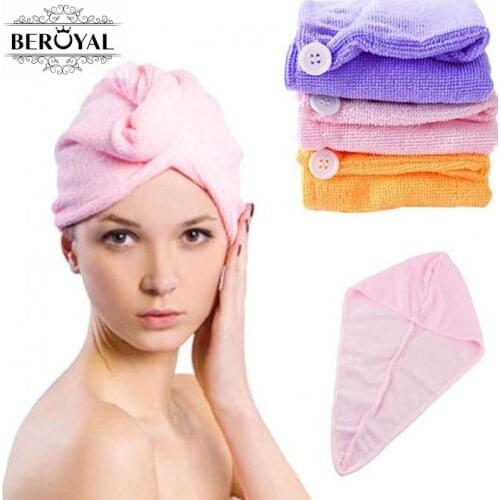 Beroyal Brand Towel --3pc Microfiber Towel Magic Hair Towel Drying Turban Wrap Dry Quick Dryer Bath Salon Towel