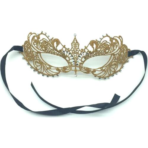 New Gold Silver Simulation Diamond Masquerade Party Holiday Products Halloween Women Mask Wholesale 10pcs/lot