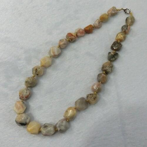 3pcs/lot Natural Quartz Crystal Stone Crazy Agates Colorful Choker Necklace Irregular String Energy Beaded Necklace Collar Free