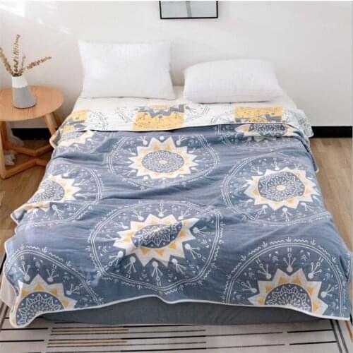 Summer Cotton Gauze Air-conditioning Elephant Bedspread Throw Blanket Home Textiles Suitable Coverlet Soft Bed Cover