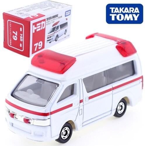 Takara Tomy Tomica No.79 Toyota Himedic Ambulance 1:64 Car Truck Diecast Miniature Model Kit Hot Pop Kids Toys For Children