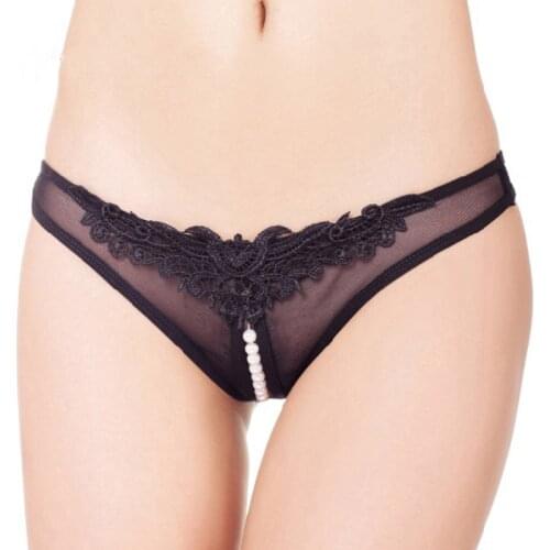 High Quality Female Lingerie Sexy Panties Intimates Women Erotic Underwear Lace G-string Briefs Pearls Thongs for Sex