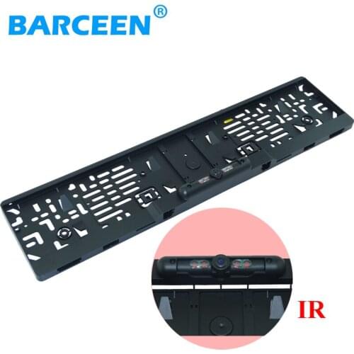 Bring ir lights car reserve parking camera glass lens material EU Car License Plate Frame camera waterproof IP 69K
