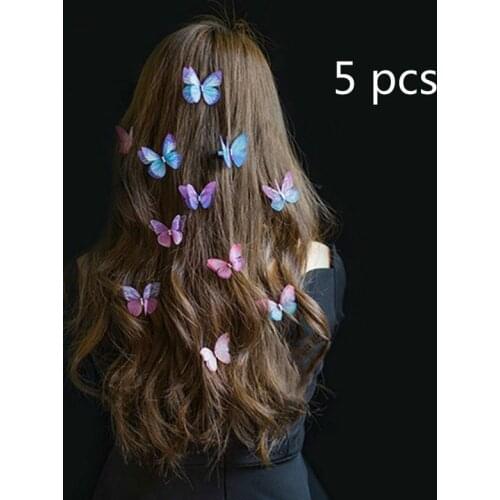 Butterfly Patterned Hair Clips Bridal Hair Accessories Wedding Photography Costume Accessories Tiara Jewelry Jewelry Wedding