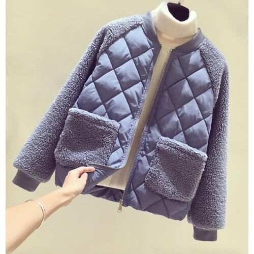 2020 Winter Spring And Autumn New Style Korean-style down Jacket Cotton-padded Clothes Loose-Fit Faux Cashmere UT200
