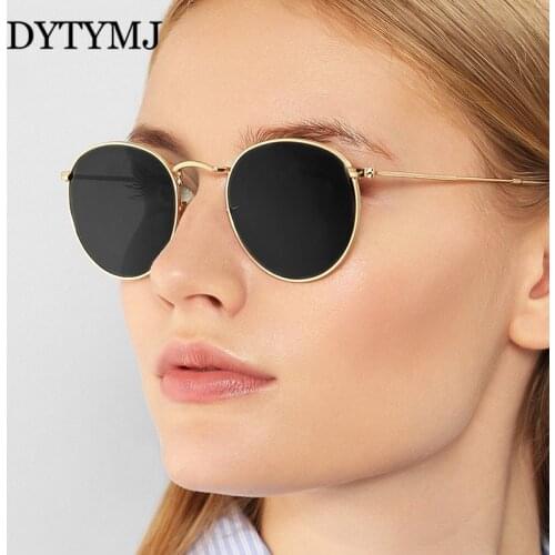 DYTMYJ Metal Round Luxury Sunglasses Women 2020 Vintage Eyewear Classic Brand Designer Sun Glasses Driving Oculos De Sol Gafas