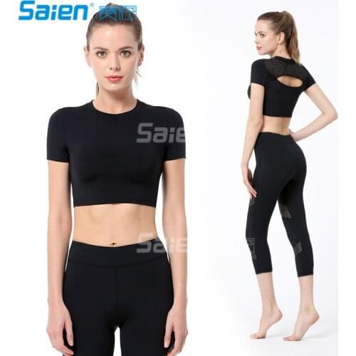 Womens 2 Pieces Outfits Cropped T Shirt and Long Pants Tracksuits Set Sportwear