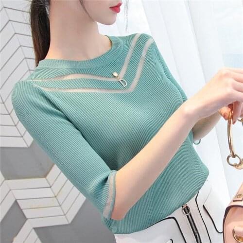 Woman Sweaters Pullover Autumn and Winter Knitwear Womens Lace Hollow-out Pullover Sweater Top Femme Chandails