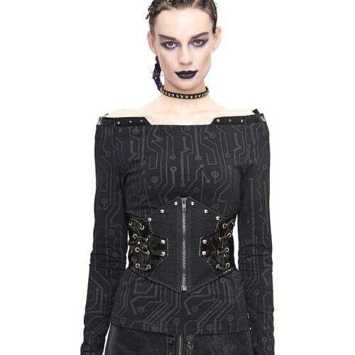 European and American women steampunk waist seal super cool Sa gas slim waist with street dress as a cool stage performance deco