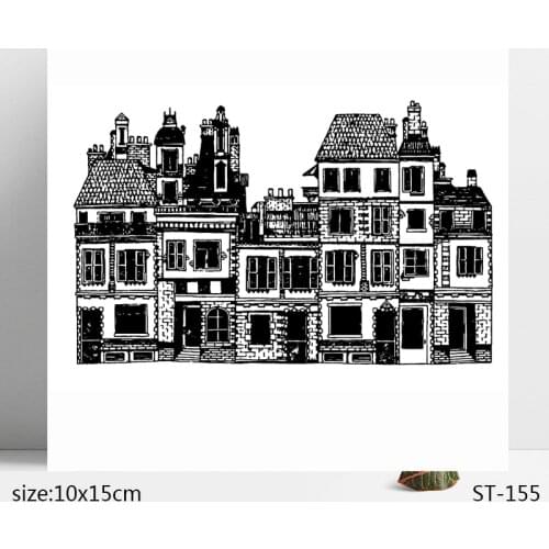 ZhuoAng Castle / Buildings / Villa Clear Stamps/Seals For DIY Scrapbooking/Card Making/Album Decorative Silicon Stamp Crafts