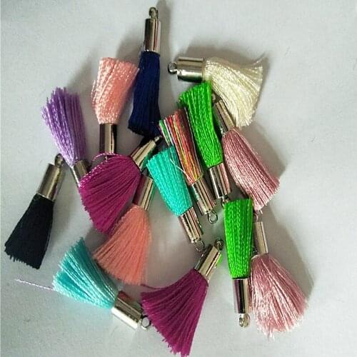 20pcs/lot 25mm multi silk tassel for earrings jewelry making diy tassels with cap jewelry accessories jewelry findings