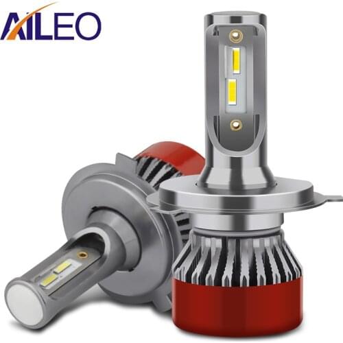 AILEO 2PCS MINI H7 LED H4 H11 H8 HB4 H1 HIR2 9012 9005 HB3 Auto Car Headlight Bulb Car Accessories 6000K 4300K led fog light 12v