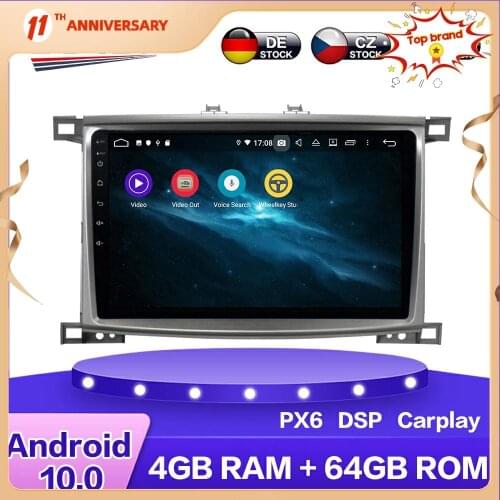 Android Car Multimedia Radio DVD Player for TOYOTA Land Cruiser 100 LC100 2003+ Auto GPS Navigation Stereo Carplay DSP WIFI BT