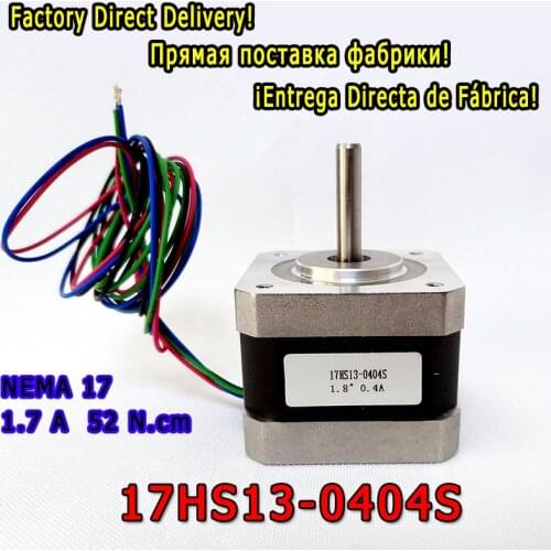 Super promotion FREE SHIPPING Stepper motor 17HS13-0404S L 33 mm Nema17 with 1.8 deg 0.4 A 26 N.cm and bipolar 4 wire