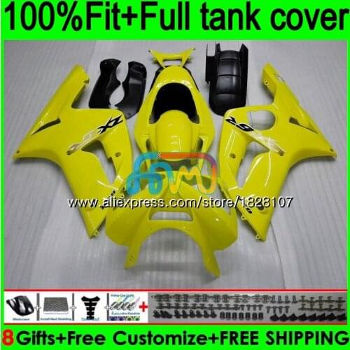 Gloss yellow Injection For KAWASAKI ZX 636 6R 6 R 600CC ZX600 ZX636 137BS.17 ZX-636 ZX-600 ZX-6R 2003 2004 ZX6R 03 04 Fairings