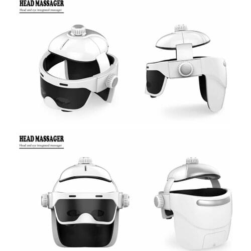 Air pressure bag eye visual relax needle punch vibrations multy function helmet massager eye massager 2 in 1