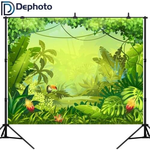 Dephoto Jungle Safari Backdrop Photography Backdrops Happy Birthday Backdrop Background Banner Birthday Baby Shower Backdrop