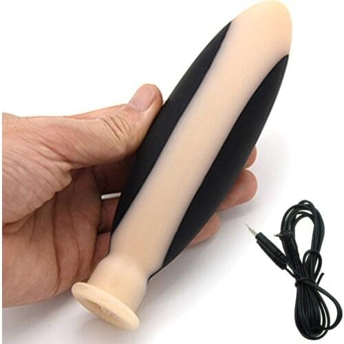 Electro Silicone Sex Huge Anal Plug Electric Shock Big Butt Plug Dildo Electrical Stimulation Prostate Massager Medical Sex Toys