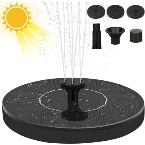 2 models Solar Fountain Pool Pond Waterfall Fountain Garden Decoration Outdoor Bird Bath Solar Powered Fountain Floating Water